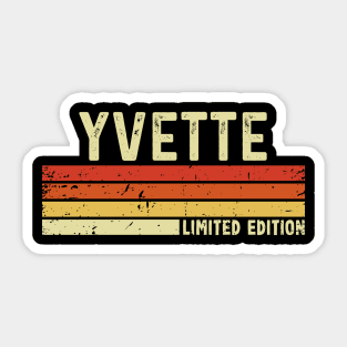 Yvette Name Vintage Retro Limited Edition Gift Sticker